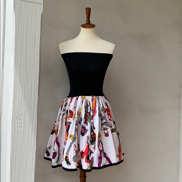 Vintage Betsey Johnson Punk Paper-doll Dress Size L - Picture 3 of 8